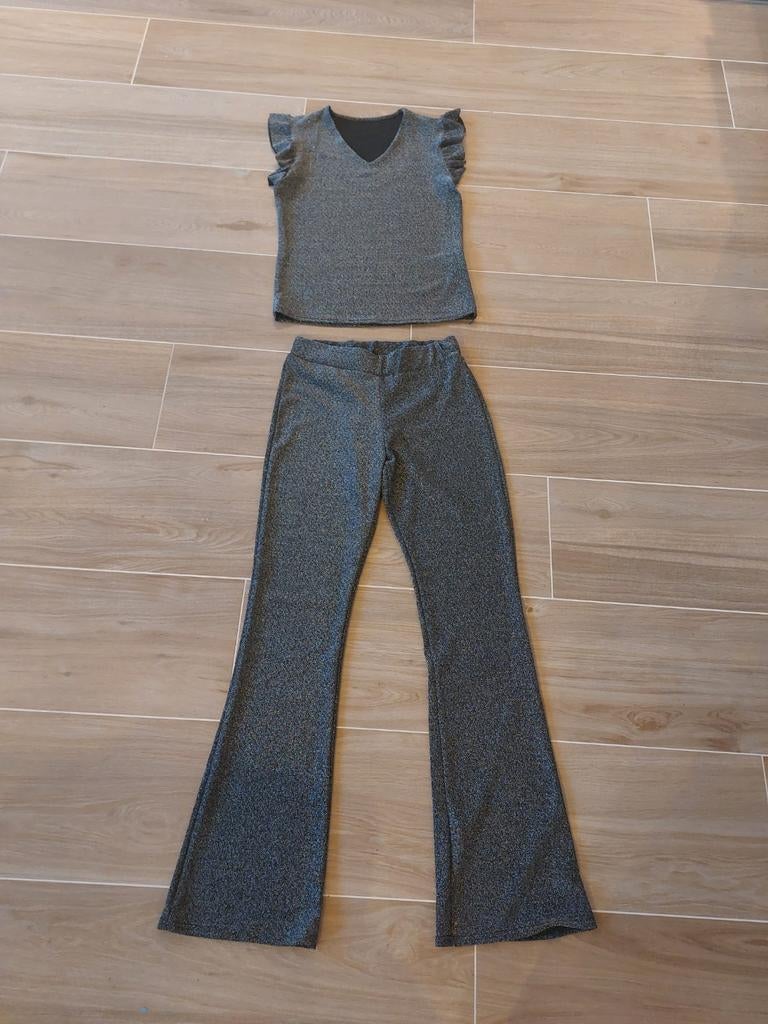 Glitter Set - Top en Broek - Maat M, Maat 38/40 (M), Zwart, Ophalen of Verzenden, Onder de knie