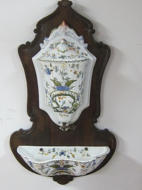 wandlavabo met bloemen - lavabo, Ophalen