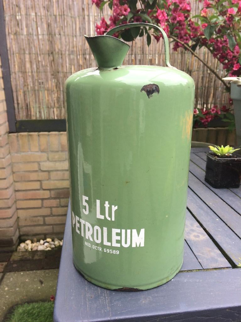 petroleumkan antiek, Antiek en Kunst, Antiek | Emaille, Ophalen of Verzenden