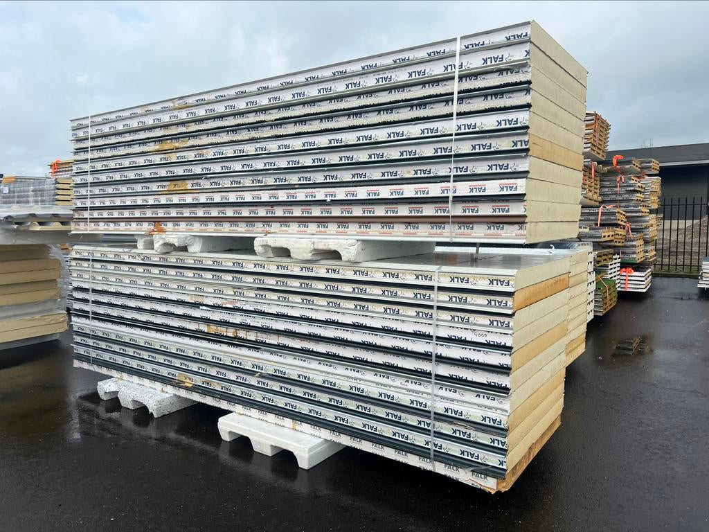 Isolatieplaten sandwichpanelen pirplaten 6 8 10cm voorraad, Doe-het-zelf en Verbouw, Platen en Panelen, Ophalen, Zo goed als nieuw