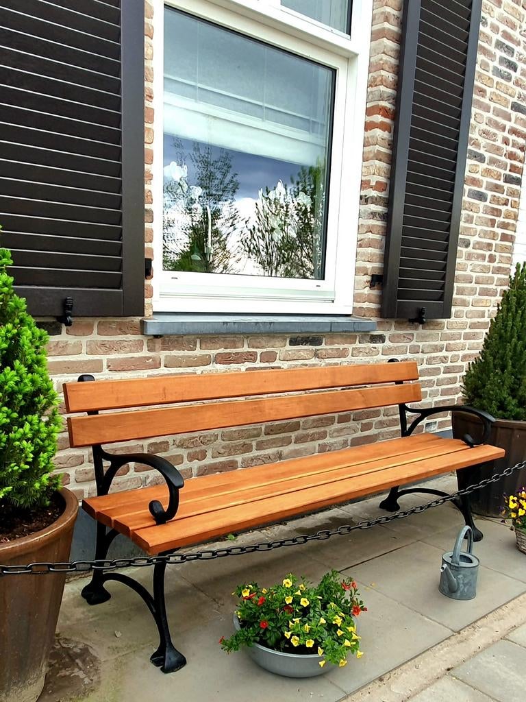 Gietijzeren Tuinbank Parkbank met Zware Poten Onderstel, Ophalen of Verzenden, Nieuw, Metaal