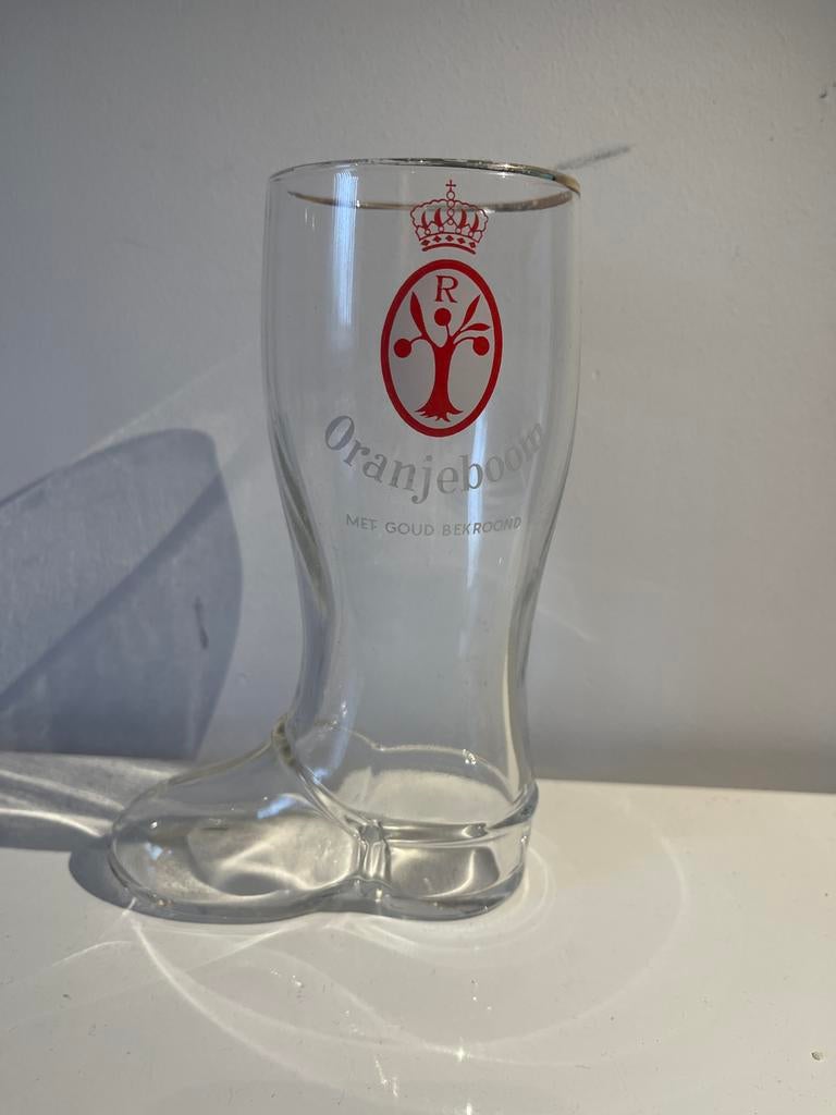 Oranjeboom Bierglas Laars, Verzamelen, Biermerken, Ophalen of Verzenden, Gebruikt, Glas of Glazen, Oranjeboom