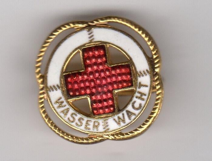 BROCHE WASSER WACHT REDDINGSBOEI ONDERDEEL DUITSE RODE KRUIS, Ophalen of Verzenden, Gebruikt, Overige onderwerpen