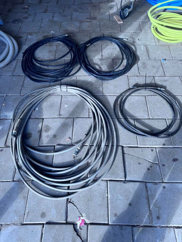2x hogedruk slang + 2x rioolslang, Tuin en Terras, Hogedrukreinigers, Ophalen, Zo goed als nieuw, Elektrisch
