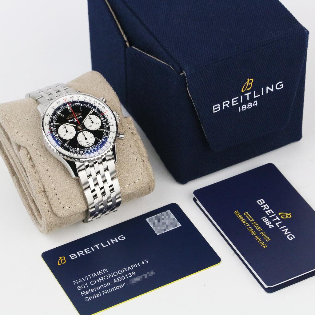 Breitling Navitimer B01 Chronograph 43 (Zeer goed/ 2022), Staal, Staal, Breitling, Polshorloge