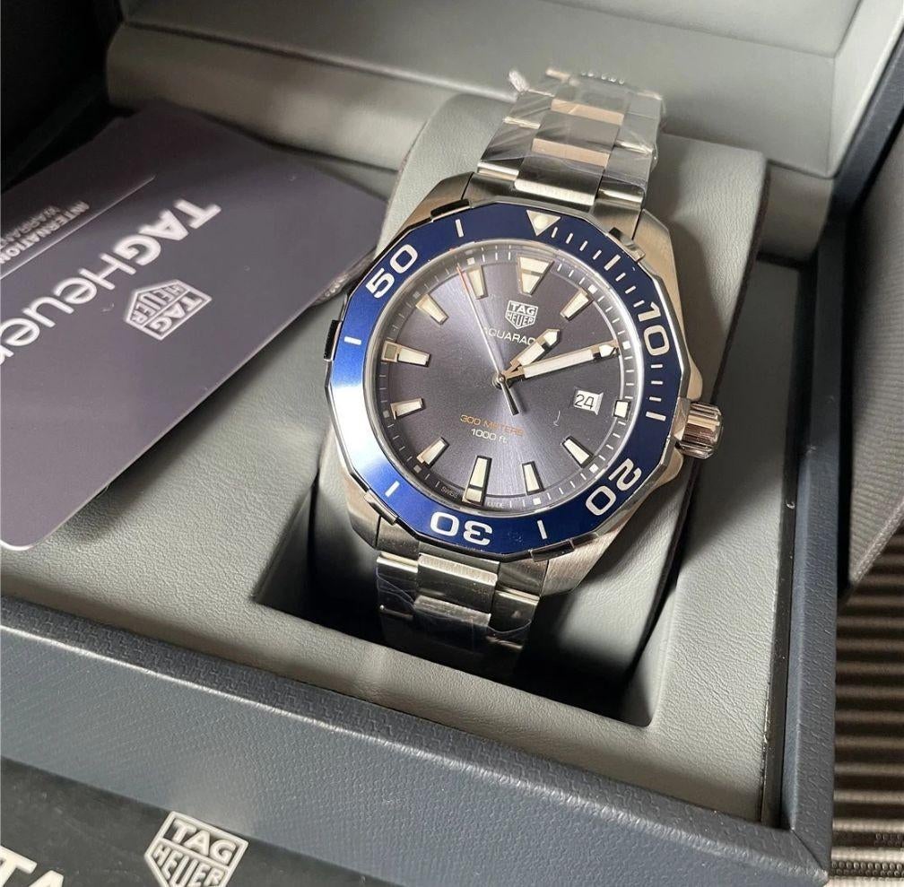 Tag Heuer Aquaracer 43mm Quartz - Compleet met papieren, Sieraden, Tassen en Uiterlijk, Horloges | Heren, Zo goed als nieuw, TAG Heuer