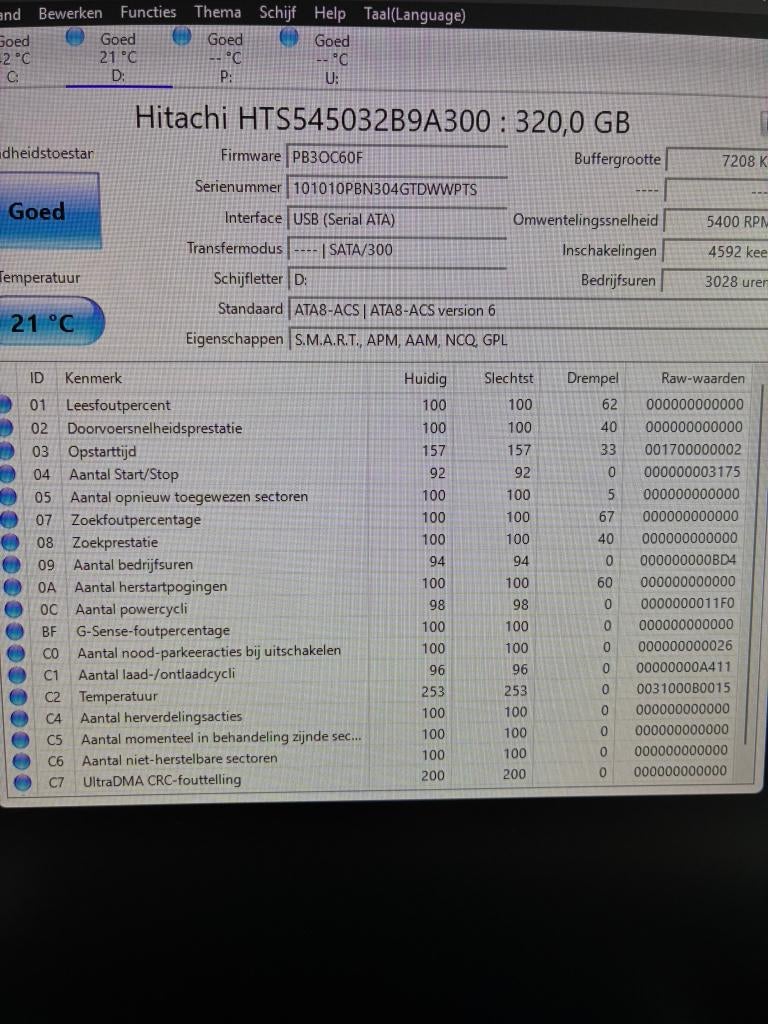 Hitachi Travelstar 5K500.B 5K500.B, 320GB aangeboden, Ophalen of Verzenden, Laptop