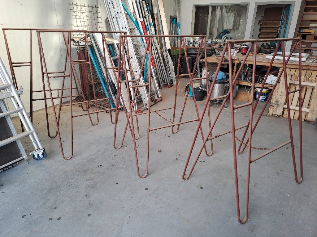 6 Steigerbokken / klapschraag - 1,5 meter hoog, Doe-het-zelf en Verbouw, Ophalen, Gebruikt, Overige typen, Minder dan 2 meter