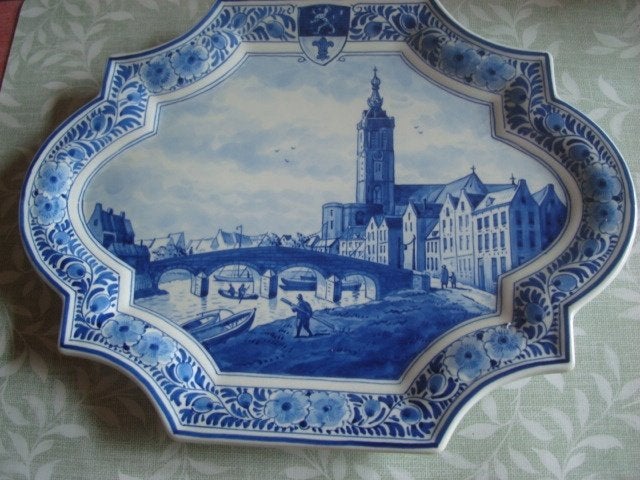 plaquette Porceleyne Fles 1232 Roermond 1982, Antiek en Kunst, Ophalen of Verzenden