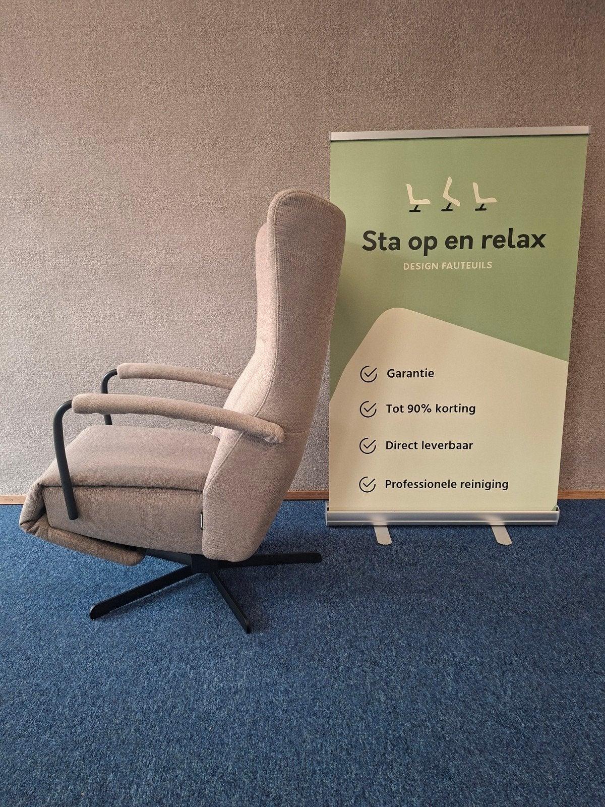 sta op relax fauteuil Prominent C102 Extra luxe !, Minder dan 75 cm, Hoofdstraat 60 Schijndel, Ophalen of Verzenden, Zo goed als nieuw