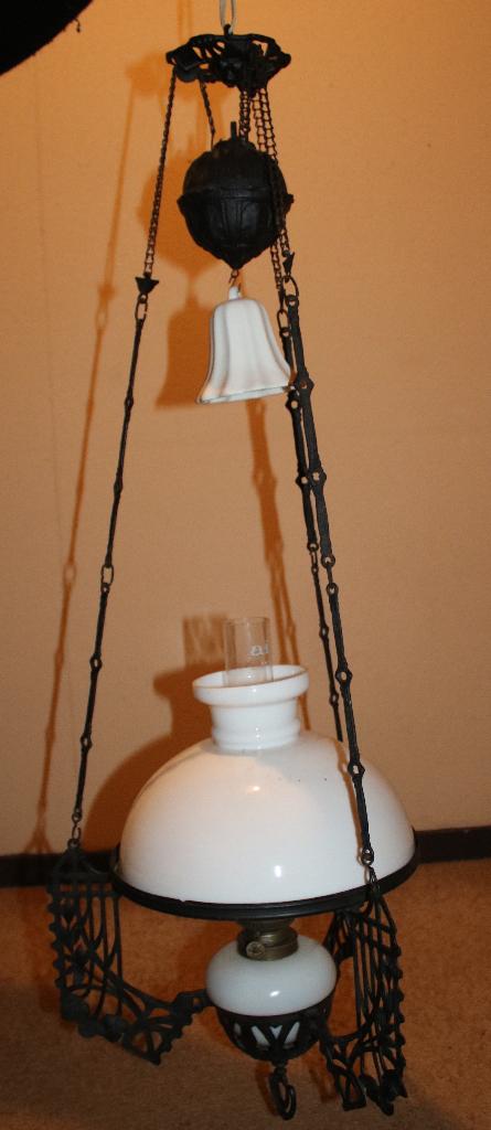 Jugendstil Olie hanglamp, Antiek en Kunst, Antiek | Lampen, Ophalen of Verzenden