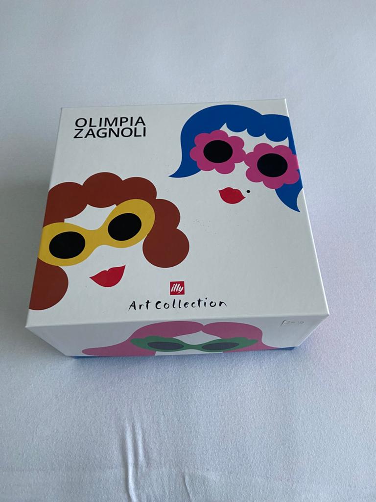 Illy Olimpia Zagnoli espresso cups.  Nieuw in doos., Verzenden, Nieuw, Porselein, Kop en/of schotel
