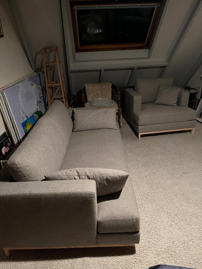 Stellar Works Qi 2-zitsbank & 1-zits fauteuil - Nieuw!, Ophalen, 75 tot 100 cm, 200 tot 250 cm, Hout
