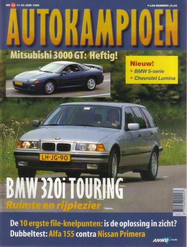Autokampioen 12 1995 : Mitsubishi 3000 GT - BMW 320i touring, Ophalen of Verzenden, Gelezen, Algemeen