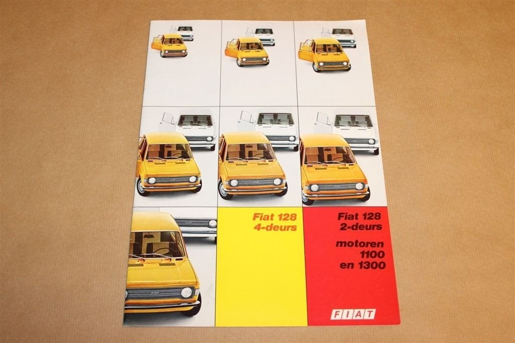 Reclame-uitgave Fiat 128 - 1100 en 1300 - Circa 1970, Ophalen of Verzenden, Zo goed als nieuw, Overige merken