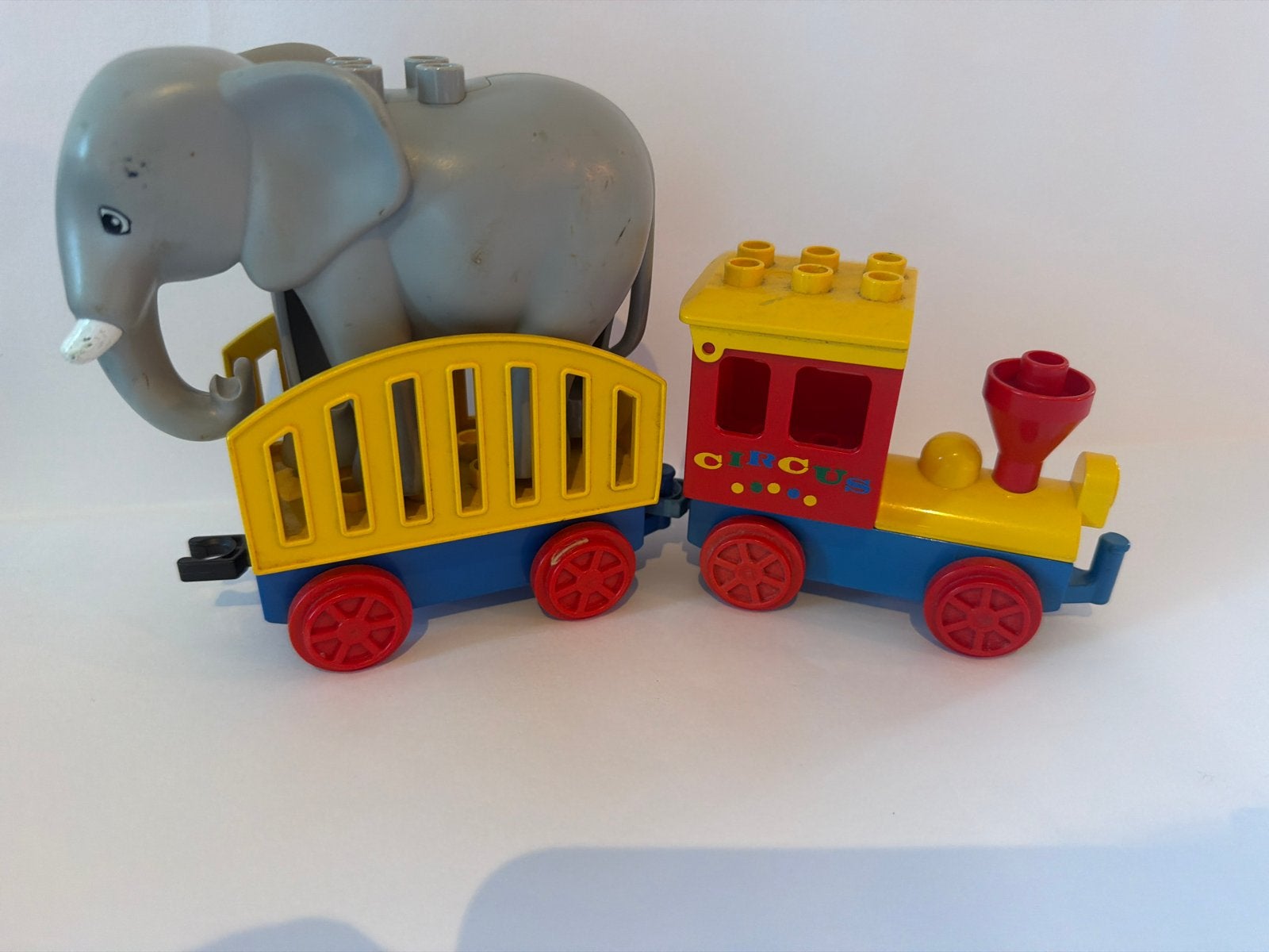 Duplo Circus Trein met Olifant, Inclusief minifiguren, Ophalen of Verzenden, Zo goed als nieuw, Duplo