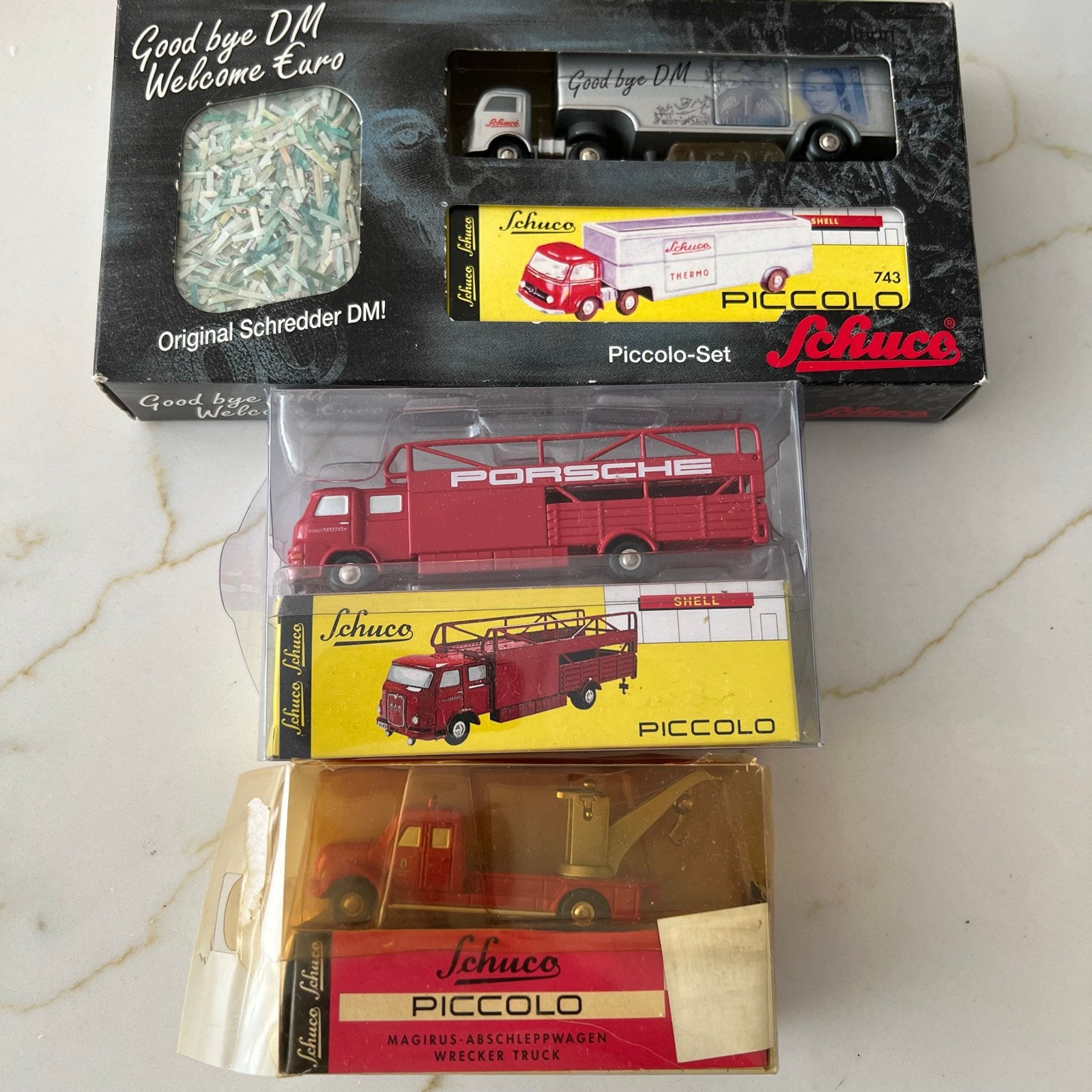 Schuco Piccolo Set: Good bye DM, Welcome Euro & meer, Overige merken, 1:50 of kleiner, Verzenden, Zo goed als nieuw