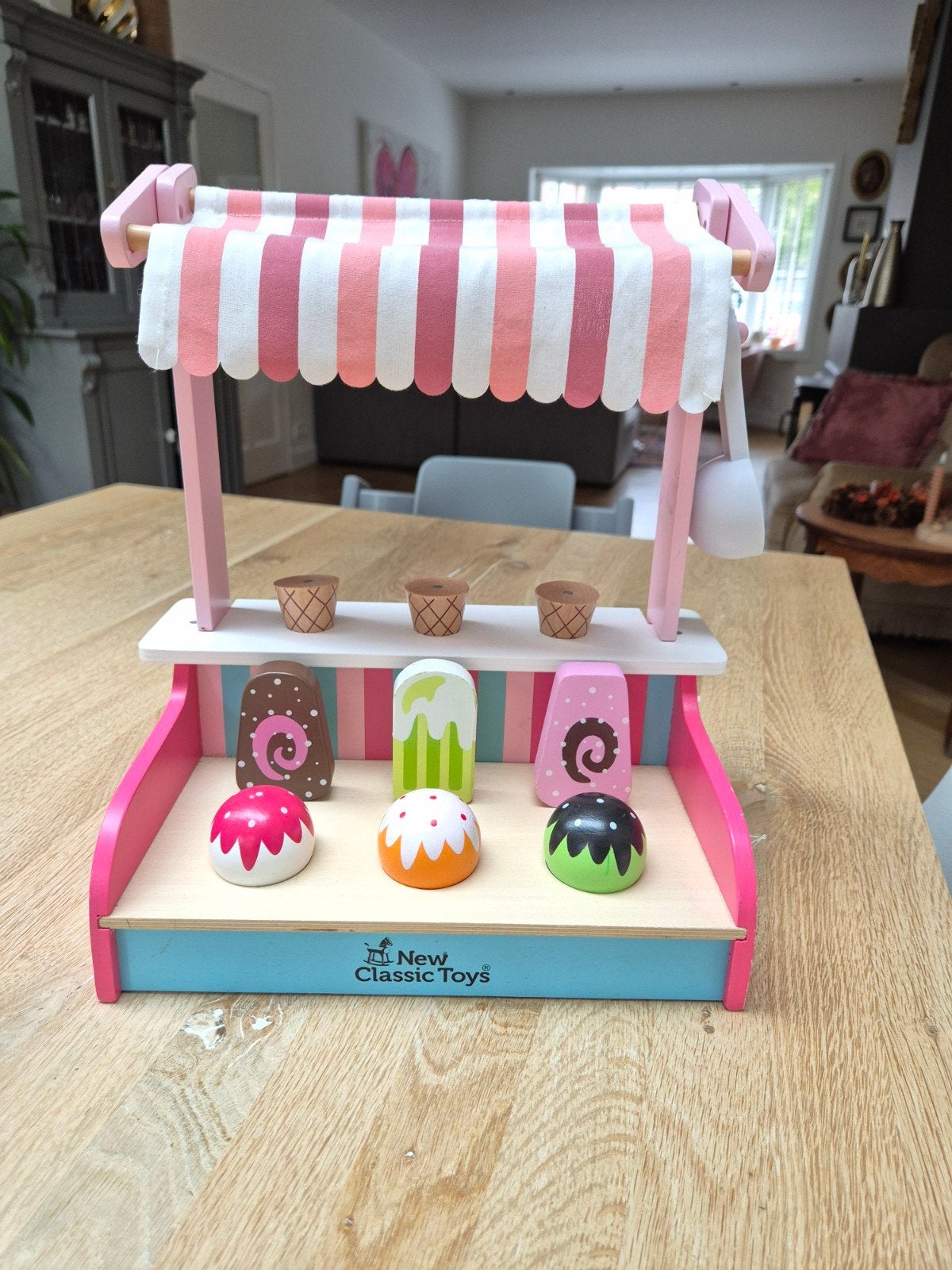 Houten ijscokraam van New Classic Toys, Kinderen en Baby's, Ophalen, Zo goed als nieuw, Overige typen