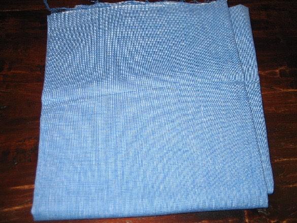 Blauwe stof, Hobby en Vrije tijd, Stoffen en Lappen, Blauw, Ophalen of Verzenden, Zo goed als nieuw, 30 tot 120 cm