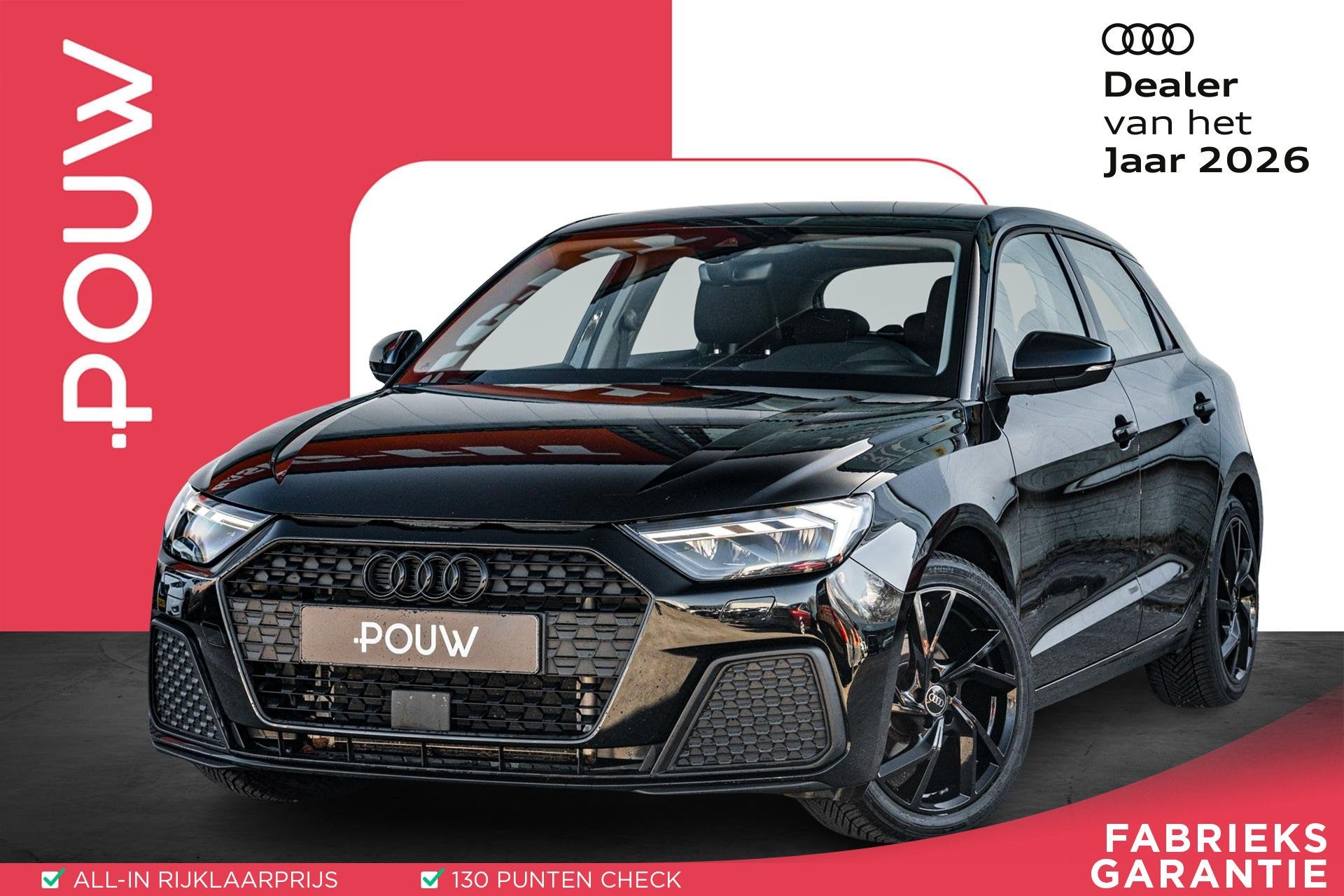 Audi A1 Sportback 30 TFSI 115pk S-tronic Pro Line | Stoelver, Auto's, 12 maanden, Stof, 116 pk, Zwart