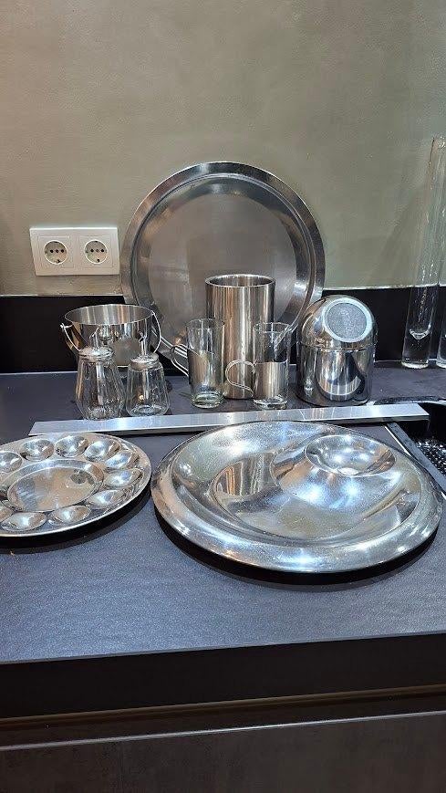 Diverse RVS items voor keuken en serveren, Overige typen, Zilver, Ophalen of Verzenden, Zo goed als nieuw