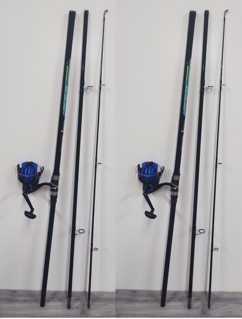 2x NIEUW Set Arca Hellas Surf Combo 4,20 Mtr + Molens 7000, Watersport en Boten, Hengelsport | Zeevissen, Ophalen, Nieuw, Complete set