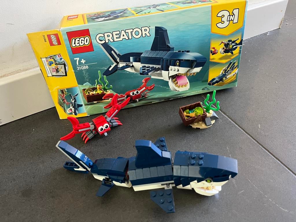 Lego Creator 3 in 1 Diepzee wezens (31088), Lego, Ophalen of Verzenden, Zo goed als nieuw, Compleet