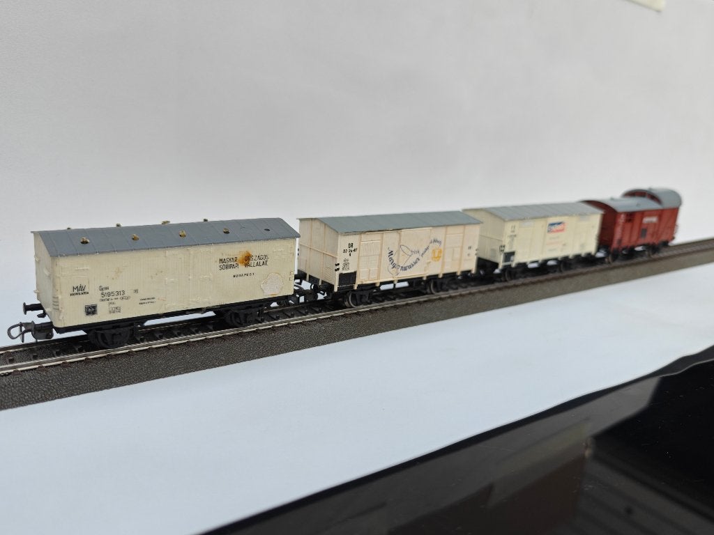 PIKO & vintage H0 goederenwagens – set van 5, Hobby en Vrije tijd, Gebruikt, Gelijkstroom, Wagon, Piko