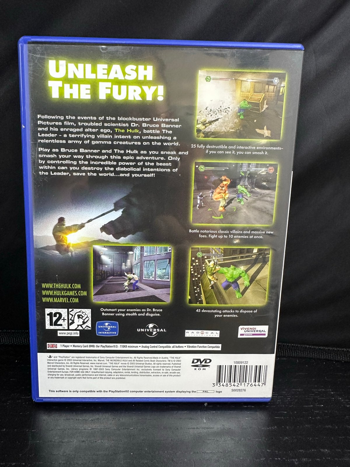 Hulk - PlayStation 2 (PS2) - Actie/Avontuur Spel, Spelcomputers en Games, Avontuur en Actie, Gebruikt, C, Verzenden