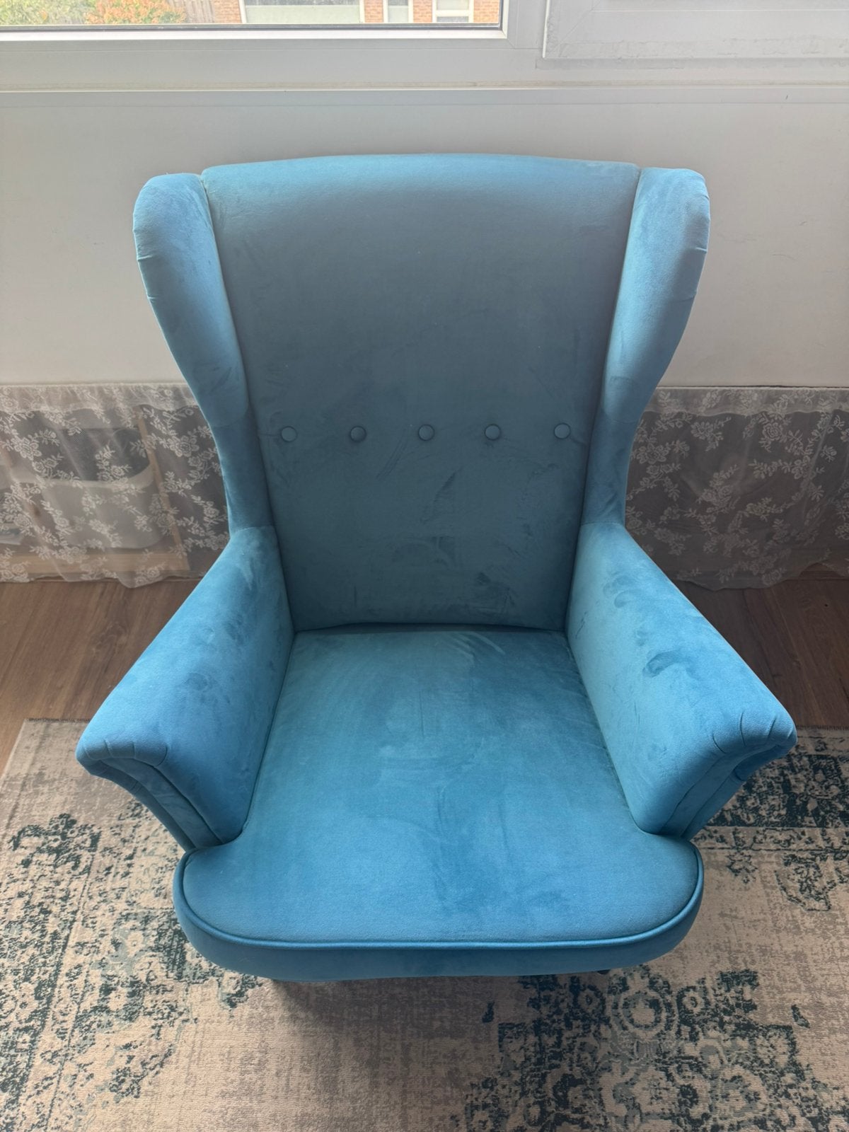 STRANDMON Oorfauteuil Stoel, Huis en Inrichting, Fauteuils, Ophalen, Overige materialen, Minder dan 75 cm, Zo goed als nieuw