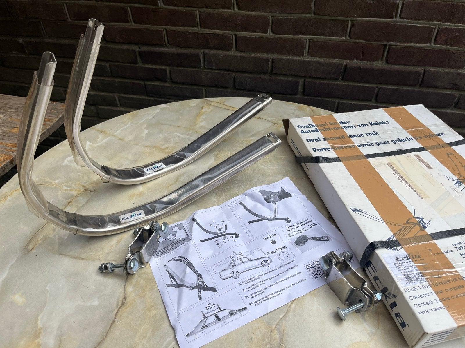 Nieuwe Eckla Ovaalbeugels voor Kayak - Dakdrager Bevestiging, Ophalen of Verzenden, Nieuw, Overige typen