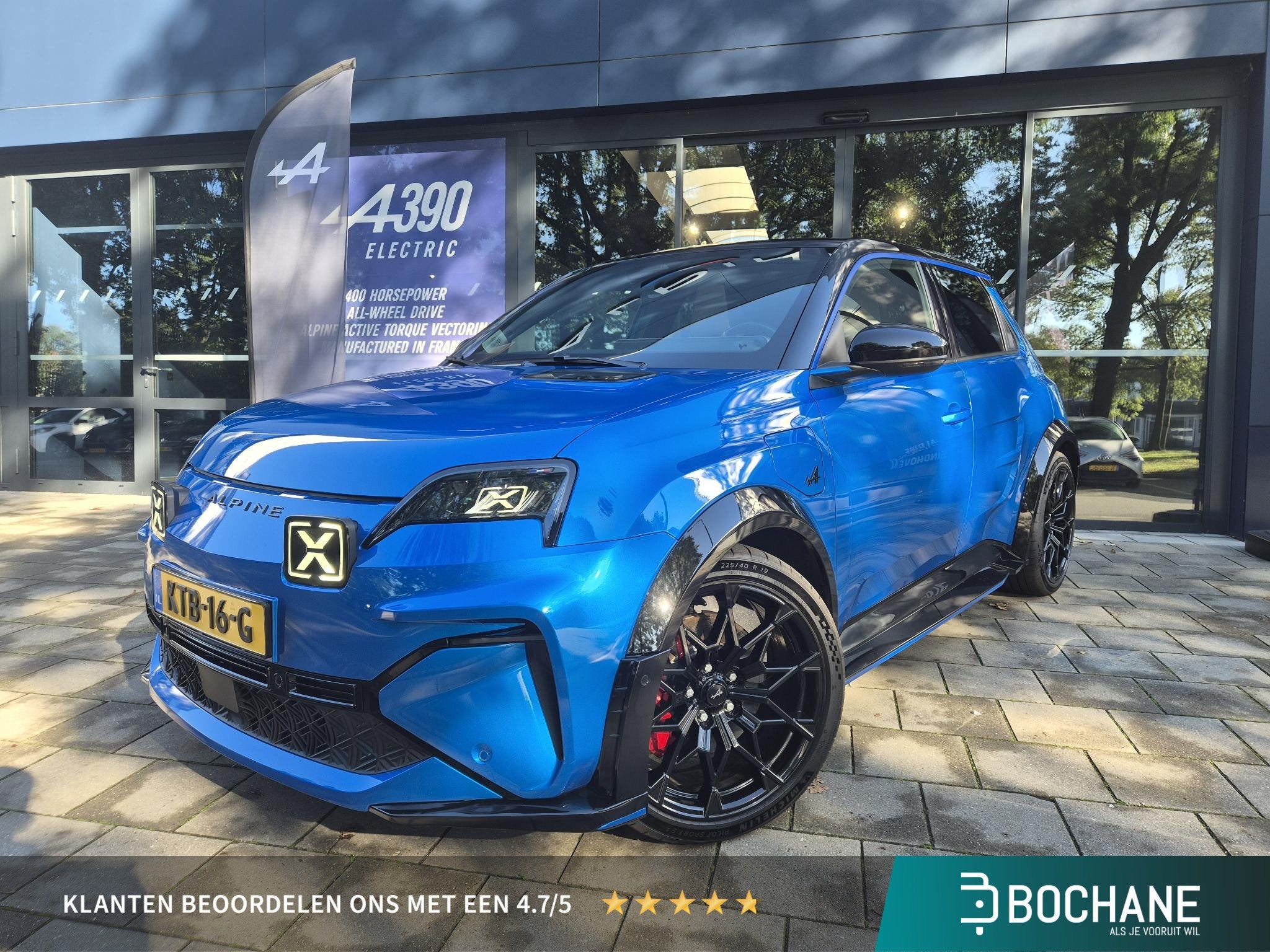 Alpine A290 GTS 52 kWh | Devialet Audio | Leder | Stoelverwa, Auto's, Gebruikt, Automatische klimaatregeling, Blauw, A290