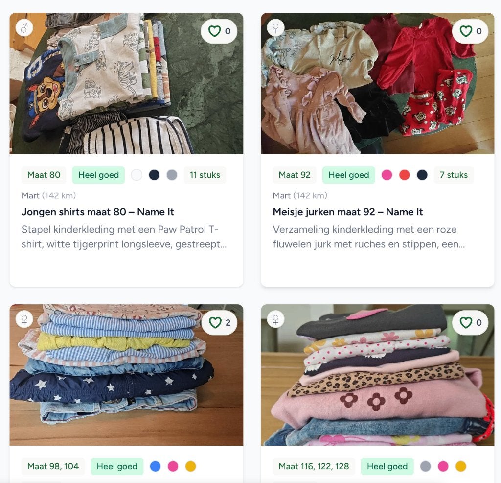 Gratis kinderkleding pakketten ontvangen en doorgeven, Ophalen of Verzenden, Nieuw, Jongen of Meisje