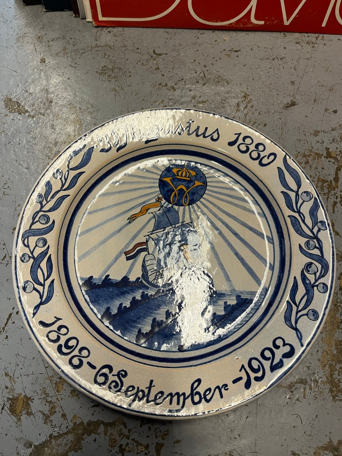 Historisch Delfts Blauw bord 1880-1923, Antiek en Kunst, Ophalen