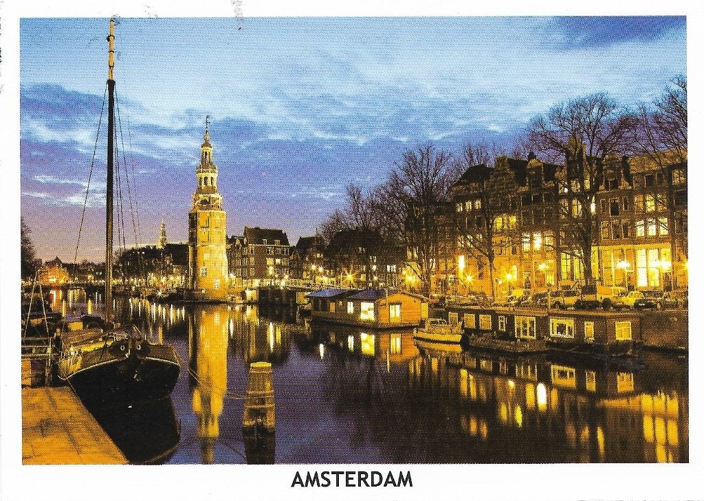 Ansichtkaart  	Amsterdam	Montelbaanstoren, Verzenden, 1980 tot heden, Gelopen, Noord-Holland