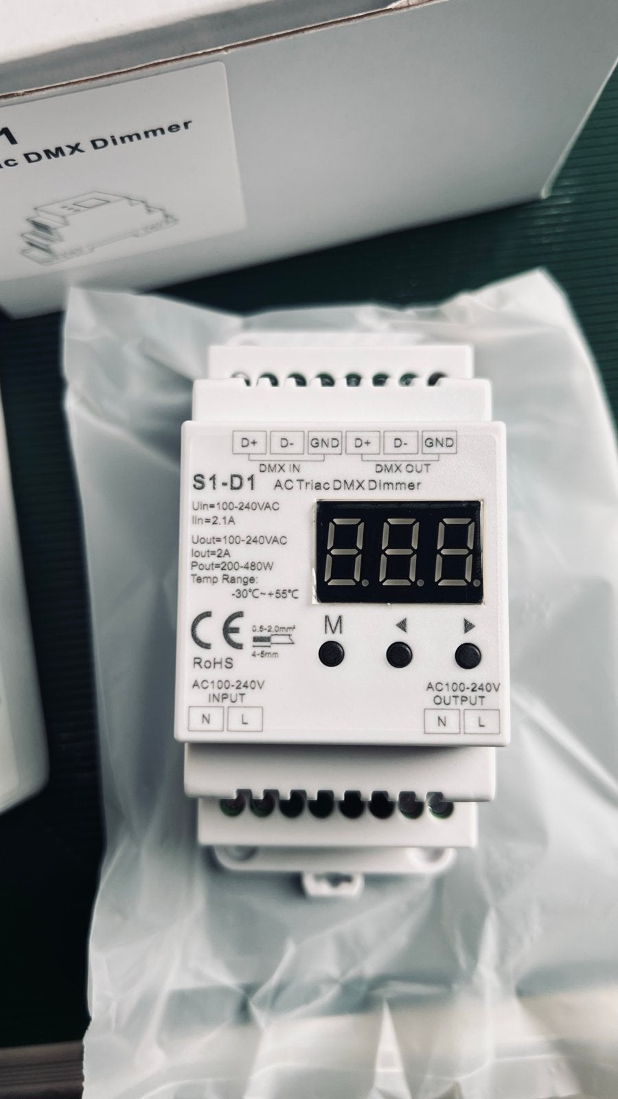 DMX LED Dimmer S1-D1 - 1 Kanaal, tot 480W LED, Muziek en Instrumenten, Ophalen of Verzenden, Nieuw