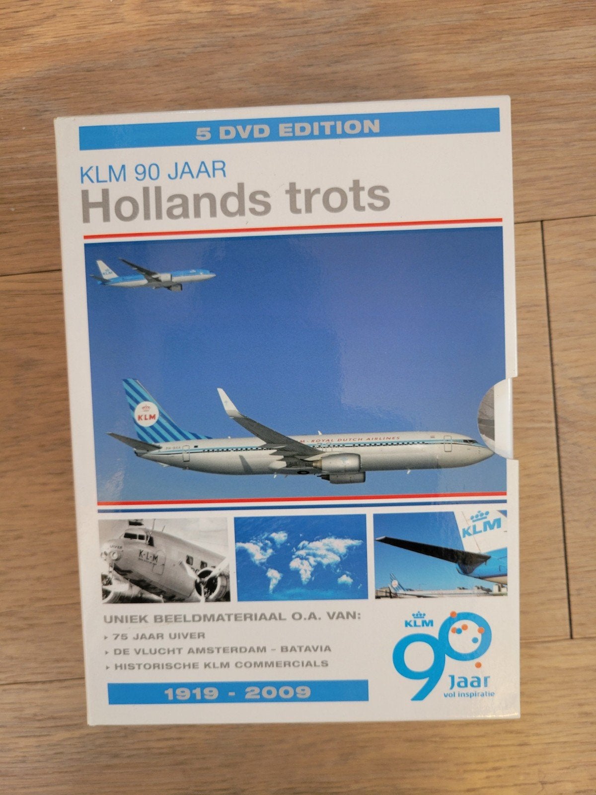 5 DVD box KLM 90 jaar Hollands trots, Alle leeftijden, Ophalen of Verzenden, Zo goed als nieuw