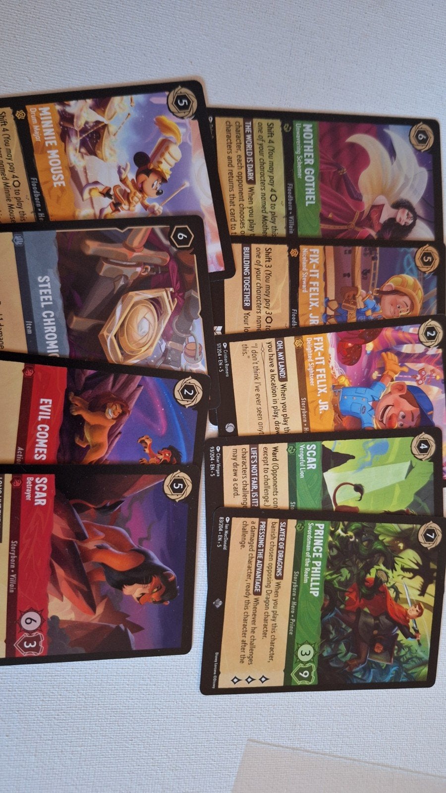 Disney Lorcana Kaarten - Diverse Collectie, Ophalen of Verzenden, Gebruikt, Meerdere kaarten
