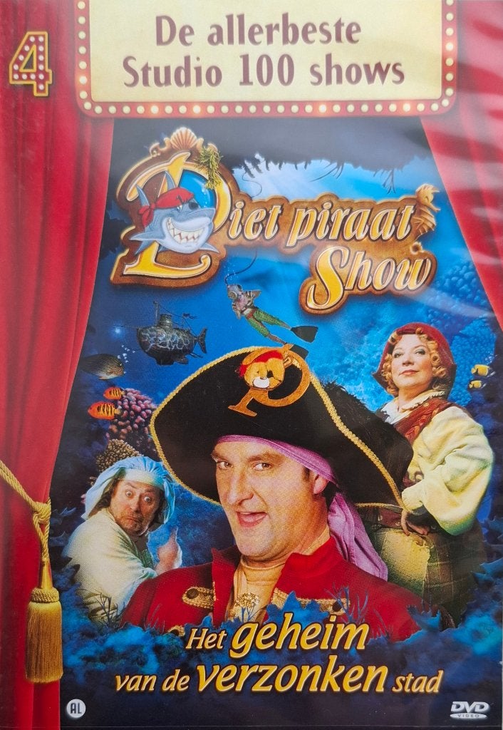 Piet Piraat Show: Het Geheim van de Verzonken Stad DVD ZGAN, Alle leeftijden, Zo goed als nieuw, Show, Avontuur