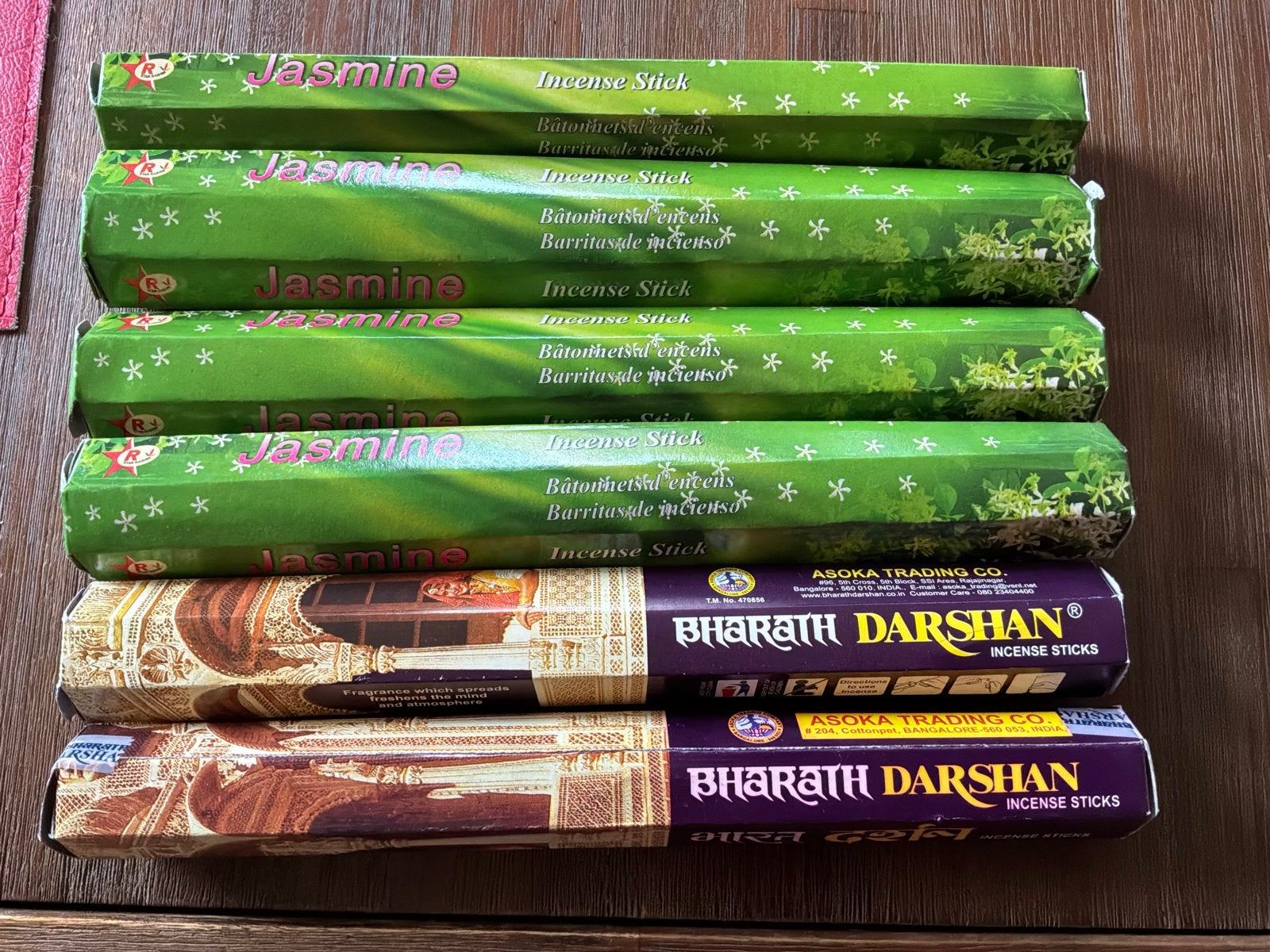 Wierookstokjes: Jasmijn en Bharath Darshan (6 pakjes), Meerkleurig, Nieuw, Ophalen of Verzenden, Oosters