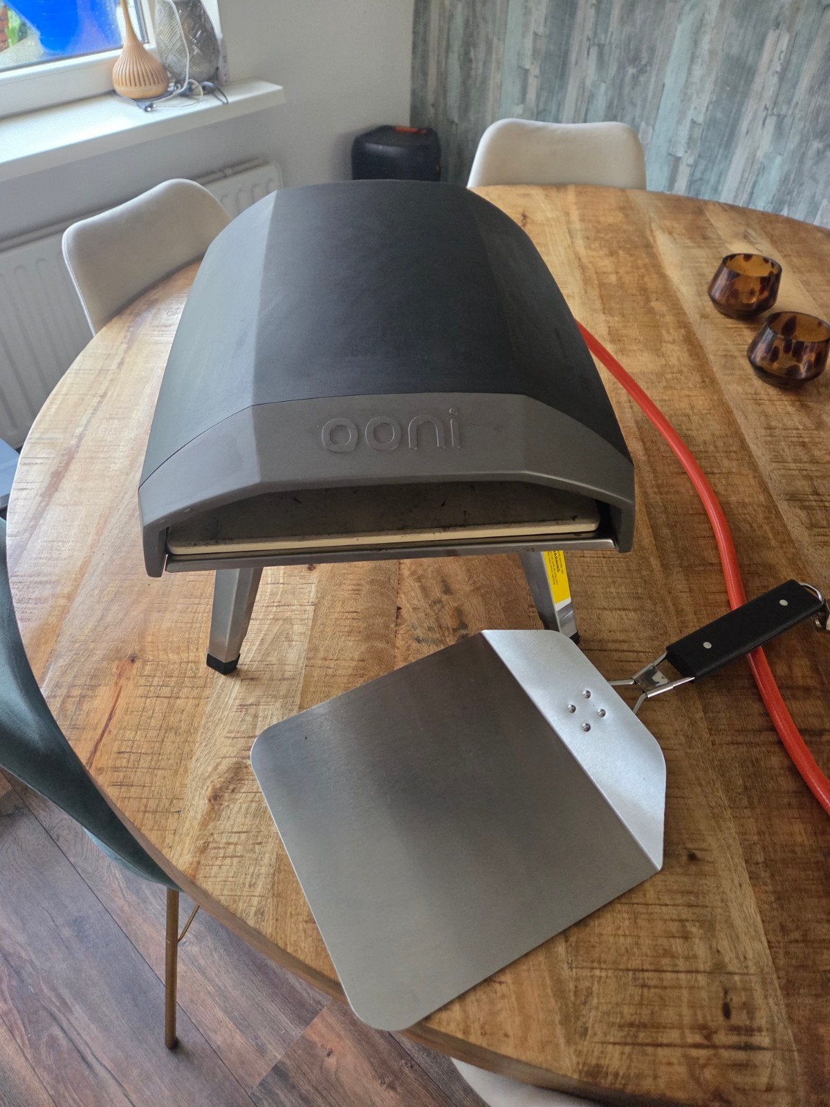 Ooni Koda 12 pizzaoven met gasdrukregelaar en pizzaschep, Ophalen, Geschikt voor barbecue, Overige typen, Zo goed als nieuw