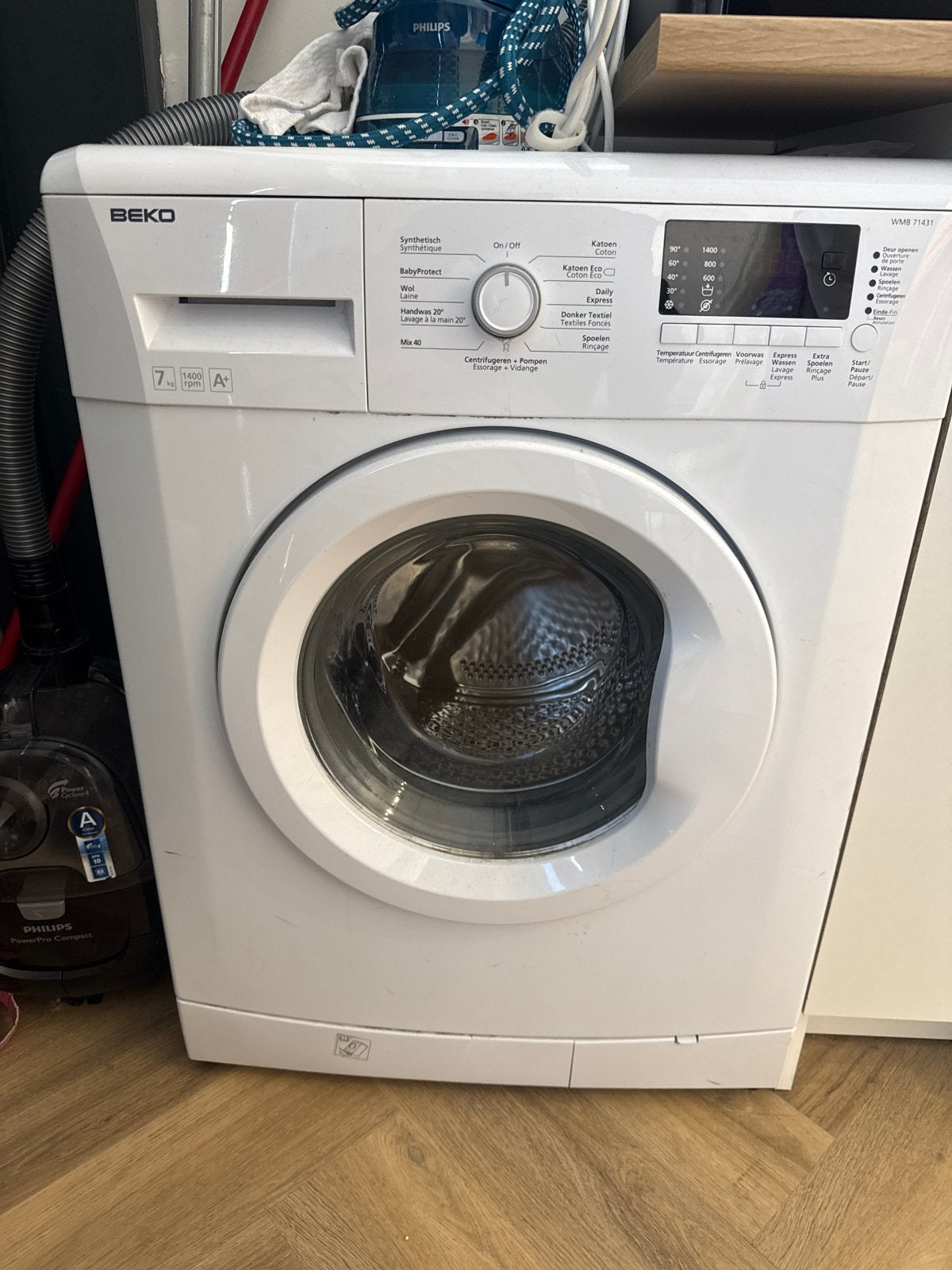 Beko WMB 71431 Wasmachine - 7kg, 1400 toeren, Gebruikt, Ophalen of Verzenden, 85 tot 90 cm, 1200 tot 1600 toeren