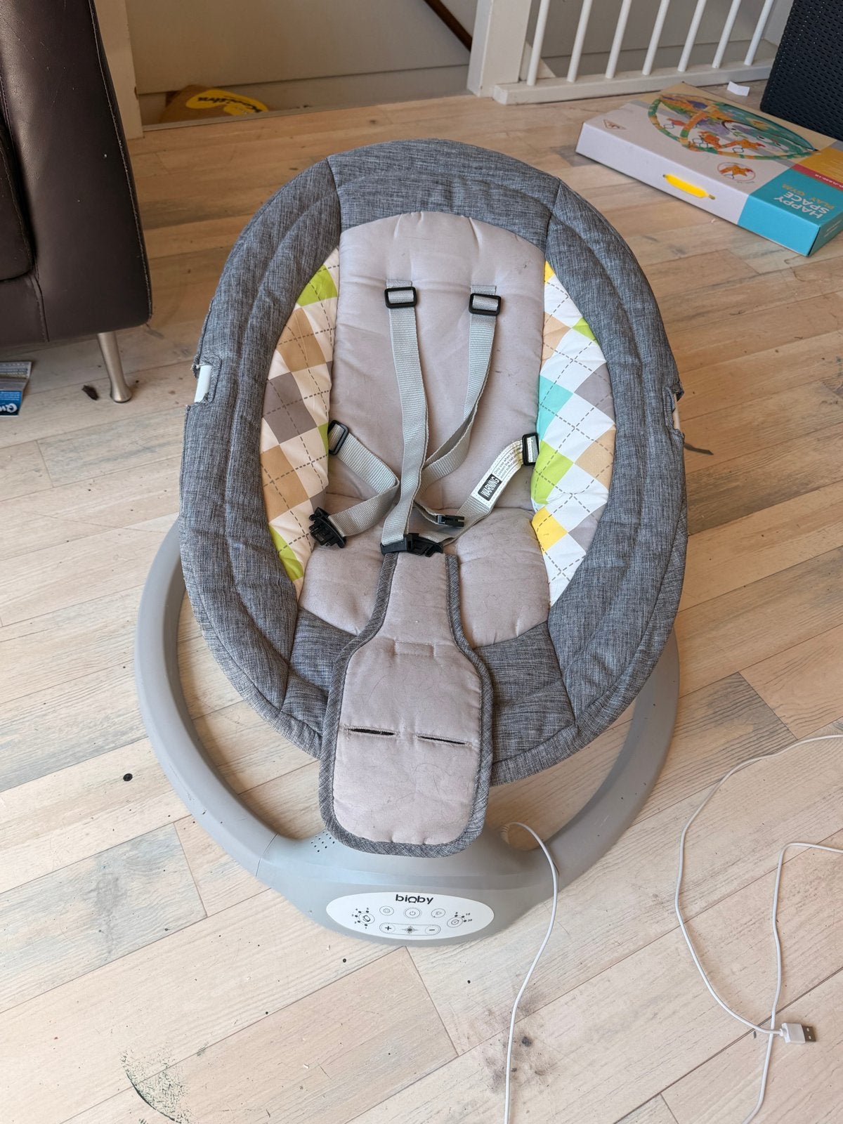 Bioby Baby Schommelstoel met Muziek en Timer, Ophalen, Gebruikt