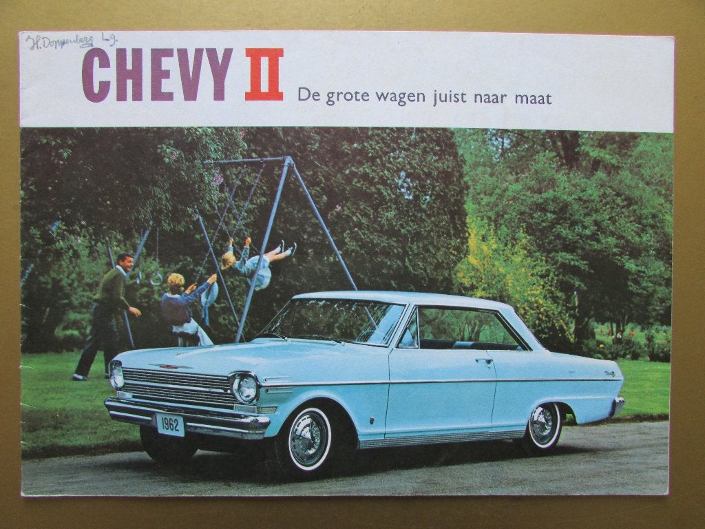 1962 Chevrolet Chevy II brochure, Nederlands, Ophalen of Verzenden, Gelezen, Chevrolet