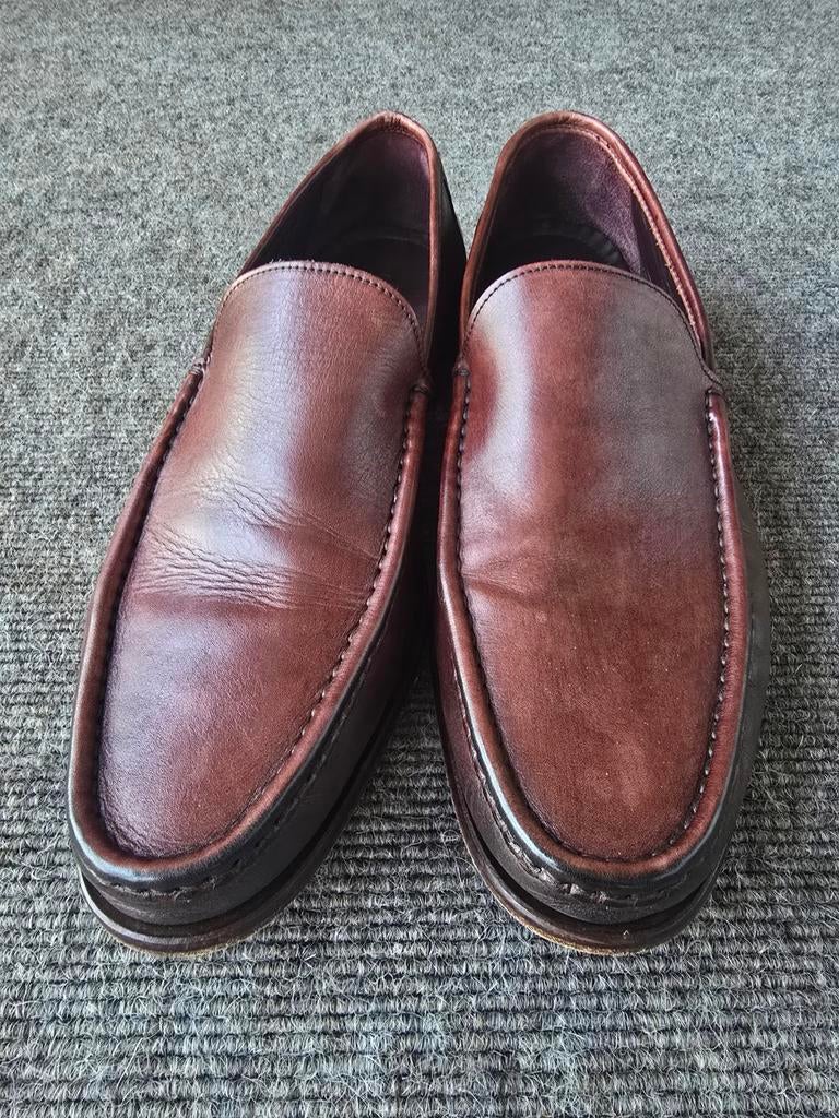 Bruno Magli bruine leren loafers maat 46, Ophalen of Verzenden