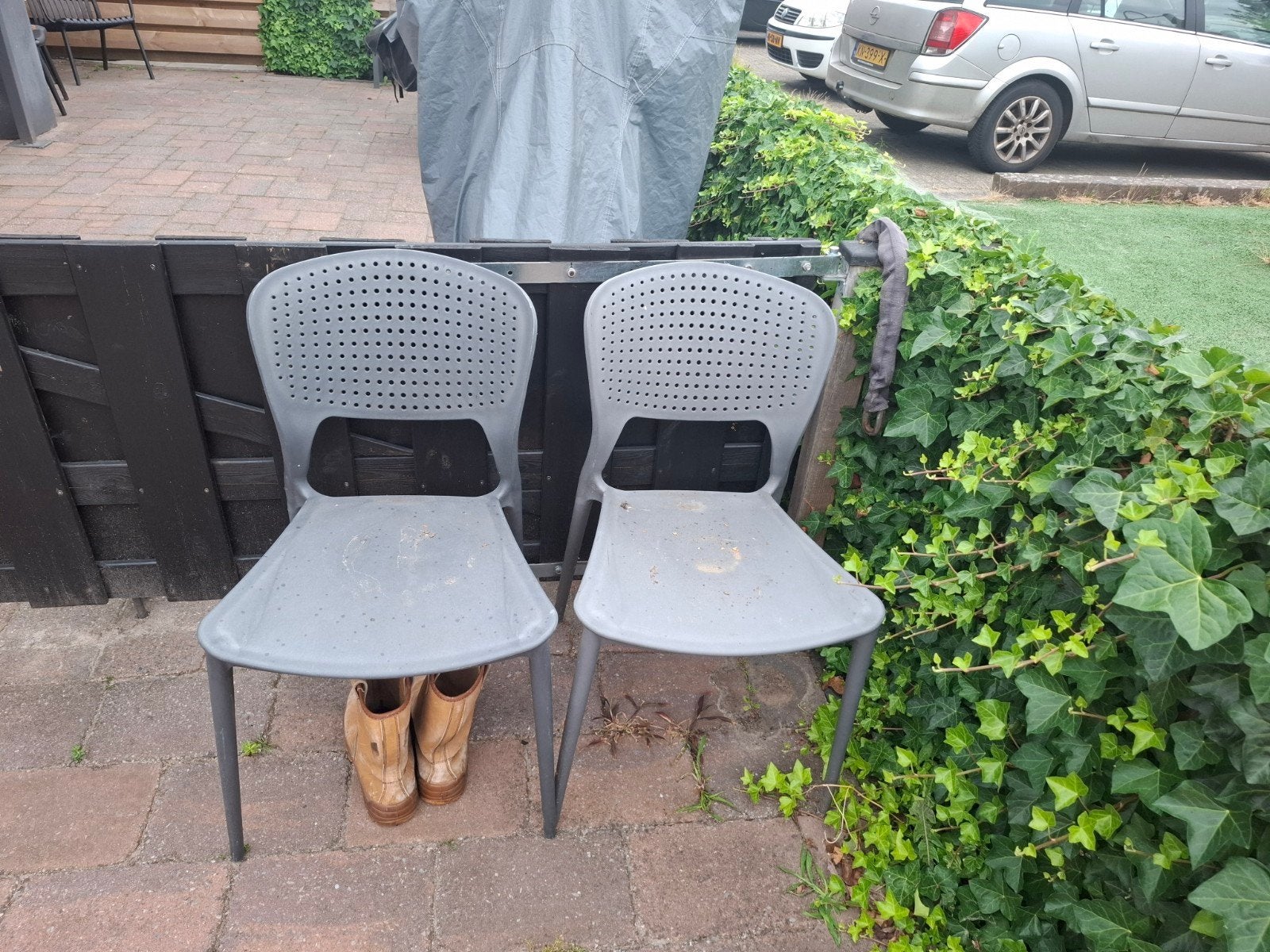 2 tuin stoeltje, Ophalen
