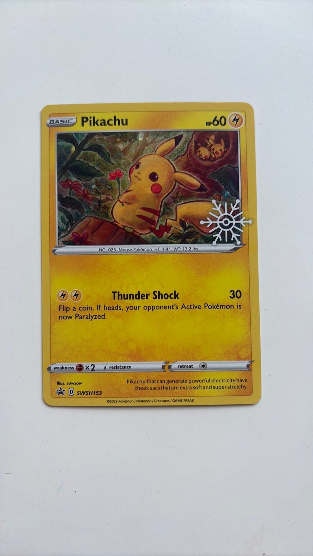 Pikachu holiday edition hoilfoil, Hobby en Vrije tijd, Ophalen of Verzenden, Nieuw, Losse kaart, Foil