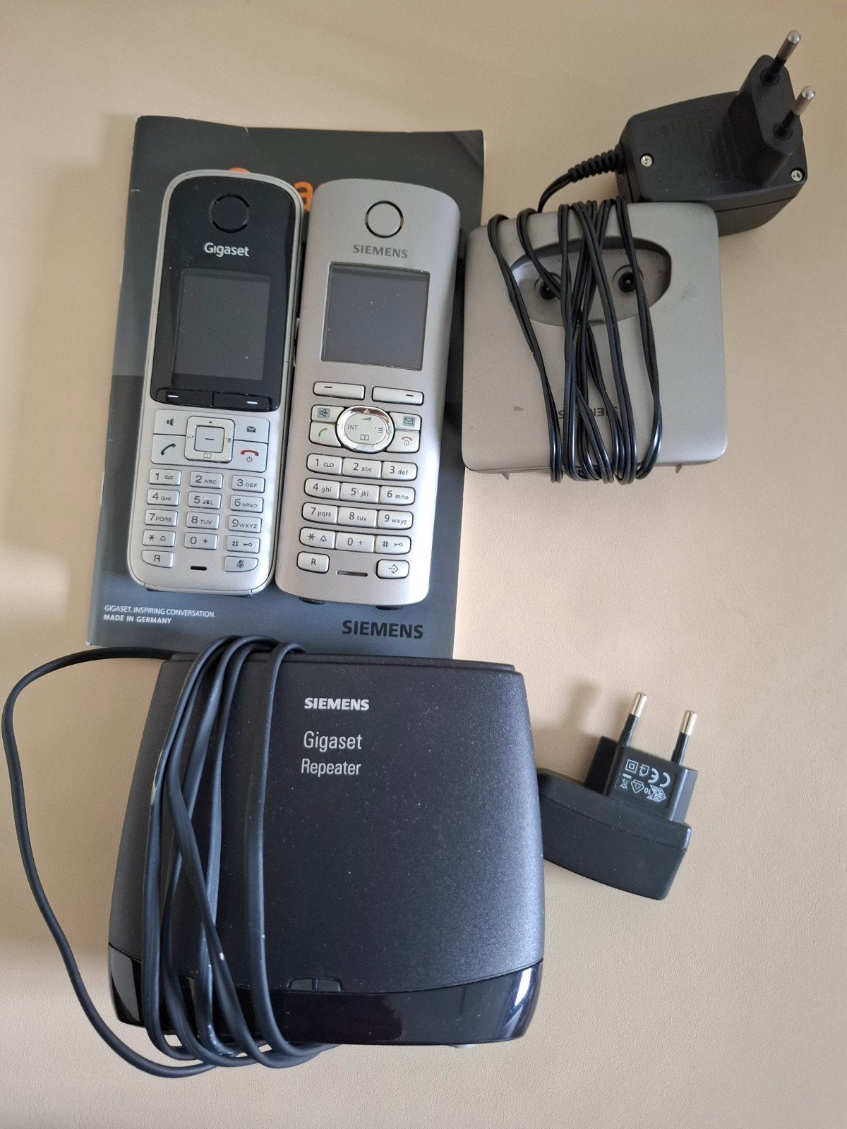 Siemens Gigaset draadloze telefoons met repeater, Ophalen, Gebruikt, 2 handsets