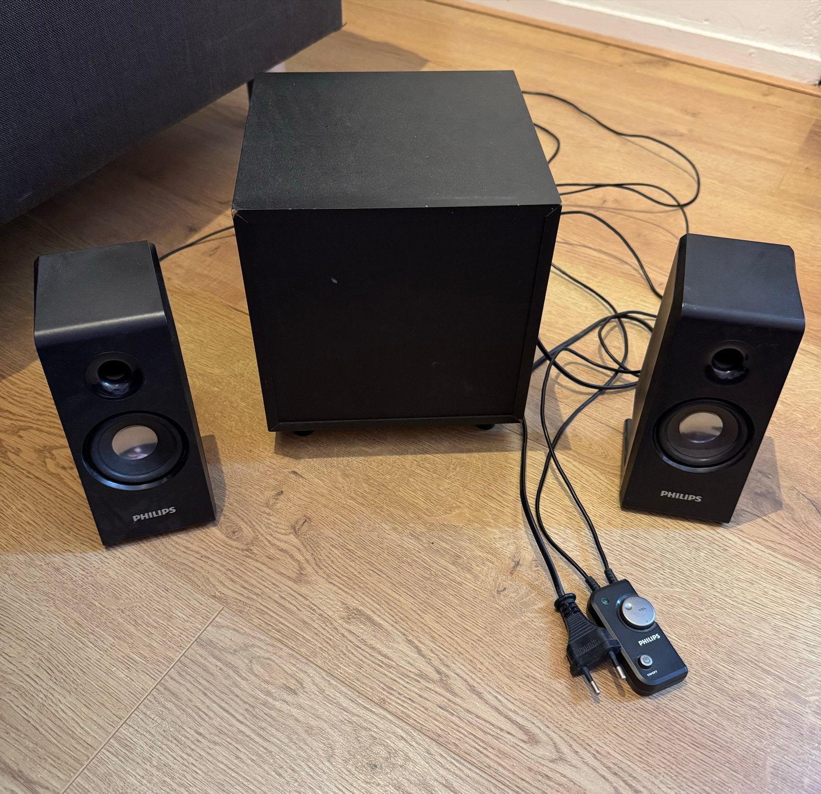 Philips SPA2335/12 2.1 PC Luidsprekerset met Subwoofer, Ophalen of Verzenden, Gebruikt, Audiokanaal 2.1