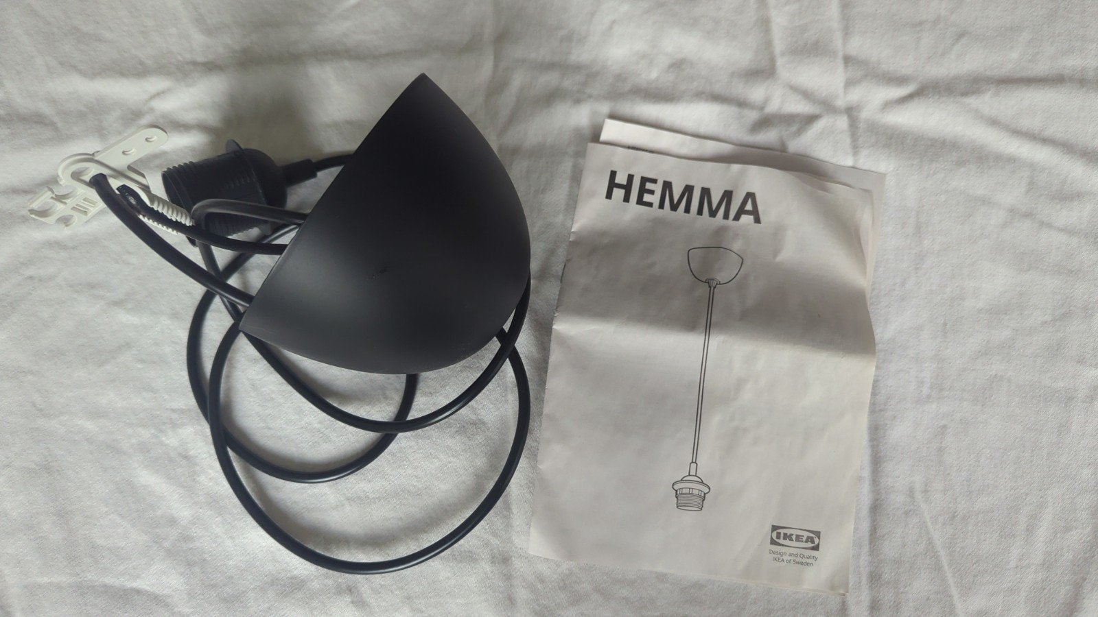 IKEA HEMMA Lampfitting Zwart - Nieuw, Minder dan 50 cm, Nieuw, Ophalen of Verzenden, Minder dan 25 cm